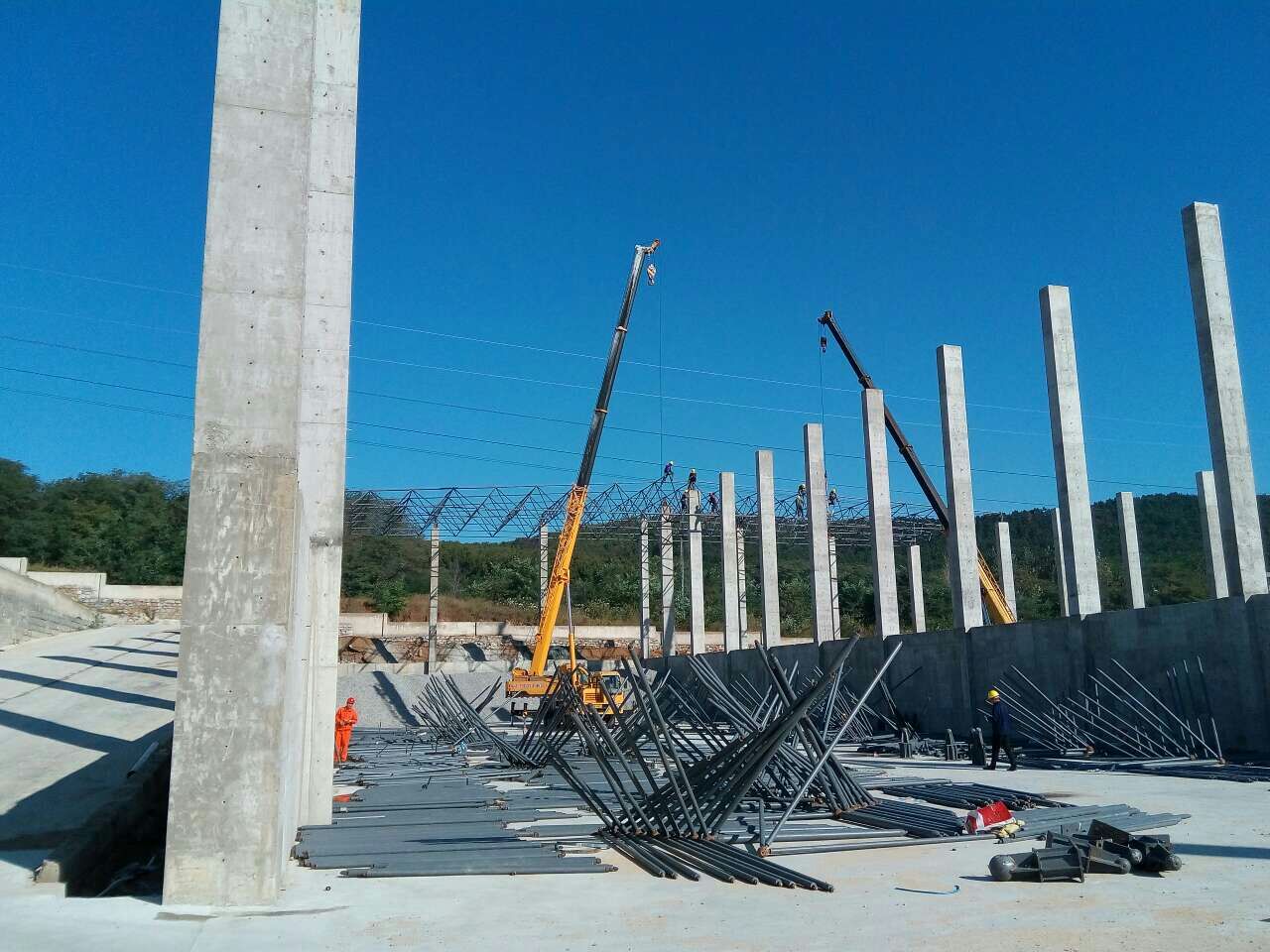 河北威海搅拌站网架